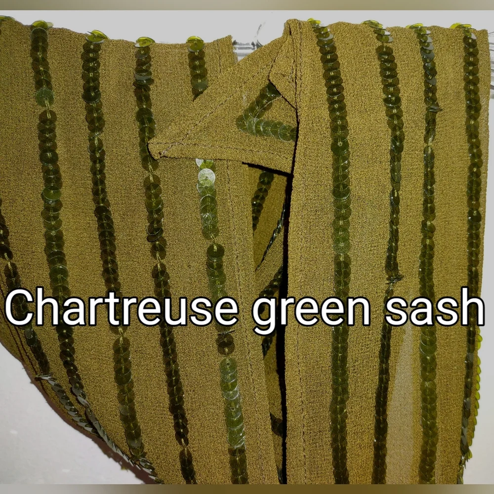 Olive Green Sequin Scarf